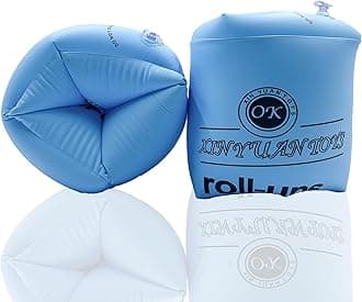 Arm Floaties for Kids and Adults - Inflatable Swimming Arm Ring, Dual Airbags Swim Float floaties for Kids 3-5 Toddlers Adults Children Perfect Summer Essential in The Pool(Blue)