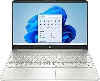 HP 15.6'' HD Touch-Screen Laptop Computer for Office, Intel Core i3-1215U, 8GB RAM, 128GB SSD, HDMI, Bluetooth, Wi-Fi, Windows 11 Home in S Mode, Natural Silver, 15-dy5113dx