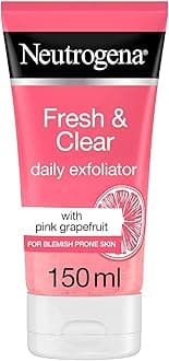Fresh & Clear Daily Exfoliator, Pink Grapefruit & Vitamin C, Blemish Prone Skin, clearer skin without over-drying skin, 150ml