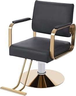 Barber Chair Salon Chair for Hair Stylist Hair Chair for Barbershop Home Height Adjustable & 360° Swivel Styling Salon Chairs Spa Beauty Salon Equipment, Max Load Weight 440Lbs