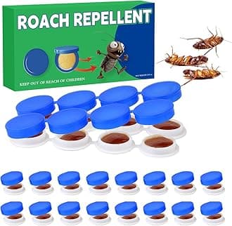 16PCS Roach Bait & Killer, Roach Repellent Stations for Nest Repellent of Indoor Infestations, Effective Solution for Small to Large Cockroaches, Easy to Use, Ideal for Hidden Areas