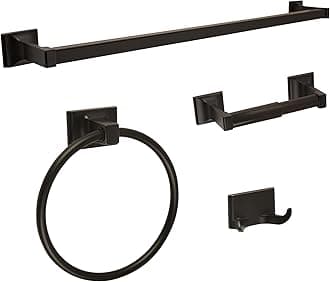 Design House 560854 Millbridge 4-Piece Bathroom Accessory Kit, Oil-Rubbed Bronze