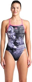 ARENA Women's Performance Airbrush Challenge Back Swimsuit Sporty Bathing Suit