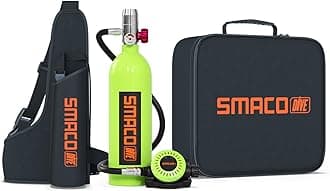 SMACOScuba Tank Diving Gear for Diver Mini Scuba Tank Oxygen Cylinder with 15-20 Minutes Capability Diving Oxygen Underwater Breathing Device 1L Diving & Snorkeling Equipment