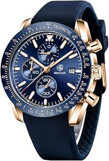 BY BENYARFashion Analog Men's Watch (Blue Dial Blue Colored Strap)