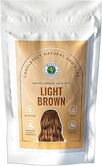 Natural Henna Hair Color Dye, 100% Pure Henna Powder for Hair Growth Organic (Light Brown, 100 Gr + Free 50 Gr.)