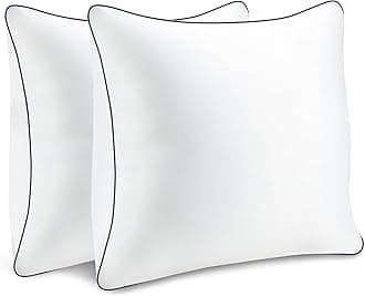 MZOIMZO Supportive Bed Throw Pillows, European Size - 26 x 26 Inches, Set of 2, Hotel Quality with Premium Soft Down Alternative Filled for Back, Stomach or Side SleepersOEKO-TEX STANDARD 100