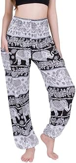 CHAINUPON Harem Pants Women Flowy Trouser Yoga Boho Hippie Clothes