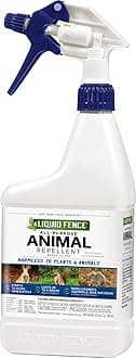 Liquid FenceAll-Purpose Animal Repellent, Repels Rabbits, Squirrels, Mice, Raccoons And Other Small Mammals, Harmless to Plants and Animals When Used & Stored as Directed, 32 fl Ounce Spray