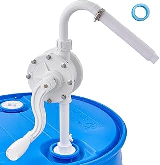 VEVOR Drum Pump, 6.5 GPM, Manual, Plastic, White, Red and Blue