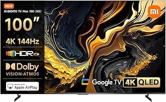 Xiaomi TV Max 100 2025 | Ultra-large 4K display | Quantum Dot display | 144Hz refresh rate, Dolby Vision® | Dolby Atmos®¹ | AI processor | Google TV™³
