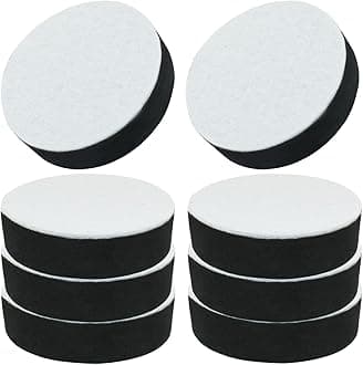8 Pcs Round Furniture Bed Risers, Self-Adhesive Sofa Tables Risers Adds 1/2" Height with Felt Pad (Black, 2.56" Width)