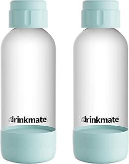 DrinkMate Carbonation Bottles (2 Pack) (0.5L, Arctic Blue)