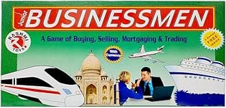 Junior Businessmen A Game of Buying Selling Mortgaging & Trending Plain Board, 26 City, 4 Big Pawns, 16 Small Pawns, 16 Houses, Pack of 1 Gift Toys