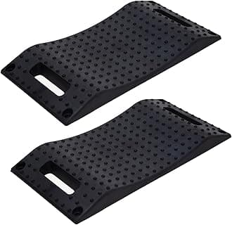 Homeon Wheels Tire Saver Ramps Rubber Material Anti-Slip Pad Design, Car Tire Wheel Ramps for Flat Spot and Flat Tire Prevention, Tire Savers for Storage with Carrying Bag, Easy to Store 4 Pack