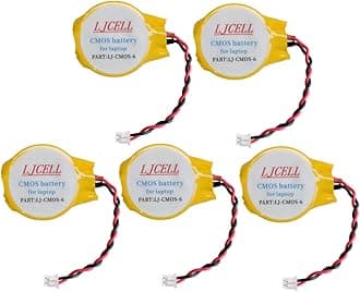 5PCS CMOS Battery for IBM Lenovo Thinkpad T430 T450S T460 T460P T480S DELL Latitude E5450 E5430 E5440 E5530 E6420 E6320 E6330 Inspiron 9400 Laptop BIOS RTC CR2032 Battery with 2 Wire