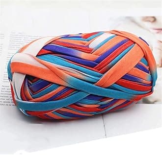 1 PCS Colorful T-Shirt Yarn Knitting Yarn for DIY Knitted(#55 Blue&Orange)
