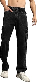 HubberholmeMen Cotton Relaxed Fit Mid-Rise Casual Jeans 31