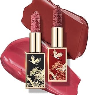 Catkin Rouge Matte Lipstick, Waterproof Long Lasting Satin Moisturizing Silky Smooth Soft 0.13 Ounce 2PCS (127+129)