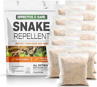 Snake Repellent for Yard Powerful, Snakes Away Repellent for Outdoors, Snake Deterrent Pet Safe Indoor, Yard Snake Out Repellant, Keep Snake Out of Home, Garden, Garage, Camping - 12 Pouches