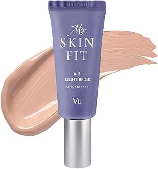 My Skin Fit BB Cream (Light Beige) Korean Blemish Balm Youthful Appearance with Adenosine & Collagen Booster 0.67 fl oz