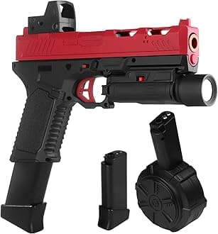 Gel Toys X8,Upgrade Version for X2 Full Auto Gel Toys with Goggles and Drum,for Christmas Easter Outdoor Games, Ages 14 Years Old and up and Adults,Red