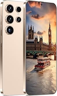 Unlocked Phone A23 Ultra Android Smartphone 8-core 8GB+128GB Cell Phone 7-inch HD Screen Unlocked Phone 50MP+24MP Camera 6000 mAh Battery 4G Dual SIM (Titanium Yellow)