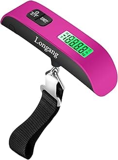 Digital Hanging Luggage Scale with Backlit for Travel, Portable Handheld Suitcase Weight Scale with Hook, 110 Pounds, Battery Included