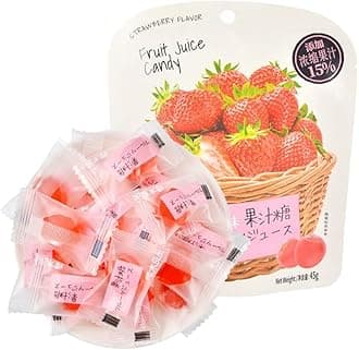Mango Juice Gummies, Mango Snacks, Mango Juice Candy, Individually Wrapped, Fruitilicious Juicy Candy, Gummy Sweets,Soft Chewy Candy,Vegan Sweets, Fruit Vegetarian Sweets (Strawberry flavor,2bags)