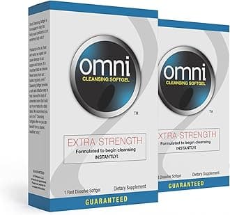 Omni Herbal Cleanse Detox - Extra Strength Detoxifying Softgel - Whole Body Detox System - Quick Flush One Day Cleansing (2 Pack)
