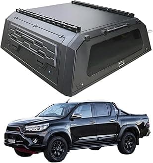 Tonneau Cover Pickup Truck Topper Compatible For Toyota Hilux TRD 2014-2025 Bed Cover with Lock, Truck Bed Canopy Hardtop Canopy Accessories Covers(Style a: Standard side window)
