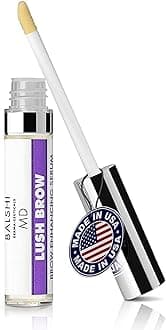 Lush Brow Eyebrow & Eyelash Rapid Growth Serum with Growth Peptides, Dermatologist Developed Eyelash Serum to Grow Lashes, Brow & Lash Enhancing Serum to Grow Fuller Eyelashes & Eyebrows, .16 oz/5ml