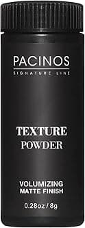 Pacinos Texture Powder - Lightweight Root Lifting Powder with Matte Dry Finish for Texture, Volume & Thickness, Shaker Bottle for Easy Hair Styling, 8 g.