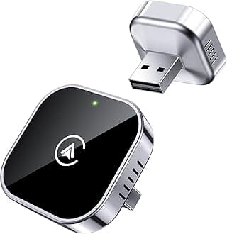 Teeran 2 in 1 Wireless CarPlay and Android Auto Adapter, Easy Setup Plug and Play, Fast Seamless Use Supports 1000+ Cars with Built-in Wired Car Play/Android Auto Compact Sleek Design Car Adapter