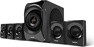 Audio SPA8000B/94 5.1 Channel 120W Multimedia Speaker System with Bluetooth Connectivity, 5X15W Satellite Speakers, USB, LED Display, Robust Design & Matte Finish (Black)