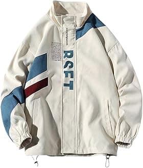 Men's Varsity Jacket Vintage Letter Print Motorcycle Jacket Oversized Patchwork Unisex Streetwear