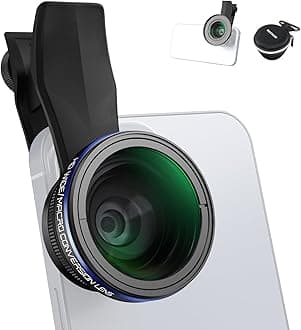 NEEWER 2 in 1 Smartphone Lens Kit, 0.75x Wide Angle 2x Macro Phone Lens Compa...
