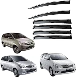 CAR SAAZ Unbreakable Door Visor for Innova Type 1-4 (2004-2015)(Set of 6Pcs)