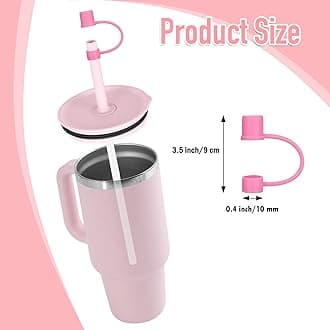 Straw Cover Cap for Hydro flask tumblers - Dust Proof 10mm Silicone Stoppers compatible with Hydroflask Press-in Straw Lid