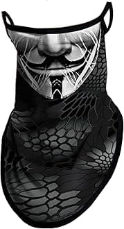 ObacleNeck Gaiter Face Mask with Ear Loops Bandana Face Mask Scarf Face Cover for Men Women