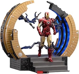 HiPlayZD Toys Anniversary Series Collectible Figure Full Set: Iron Man MK6 Circular Dismantling Armor Platform Set (1928), Height 20cm Miniature Action Figurine 1928