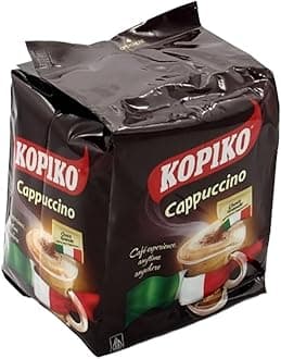Kopiko Cappuccino Coffee Mix with Choco Granules, 10 Sachets, 25g Each, Creamy & Frothy Instant Coffee