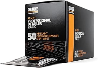 Ceramic Headlight Restoration Professional Detailer Pack (50 Step 1 Oxidation Removing Wipes) - Easily Remove Oxidation from Old and Faded Headlights