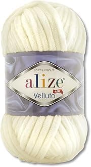 Wohnkult 100 g Alize Velluto Wool in 30 Selection (62 | Light Cream)