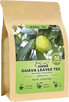 Guava Leaves Tea Bags, 50 Teabags - Hojas De Guayaba, Premium Guava Leaf Tea - Non-GMO - Caffeine-free - Boost Immunity & Rich in Antioxidants
