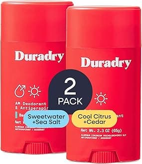 Clinical-Strength Antiperspirant Deodorant for Women and Men - Clean formula with Natural Ingredients, Odor, and Excessive Sweat protection for Armpits - Sweatwater + Sea Salt/Cool Citrus + Cedar
