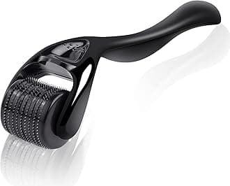 URAQT Derma Roller, 0.5mm Beard Roller, 540 Titanium Micro Needling Rollers for Men and Women, Beard Growth Rollers for Stimulate Hair Growth, Facial Skin Care, Scar Removal