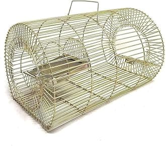 Iron Rat Trap Cage – Humane Catch & Release Plank Trap. No-Kill Rodent House for Live Capture, a Friendly Pest Control Solution for All Rat Types 12 x 8 Inch