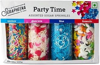 - Serapheena Sugar Sprinkles - Party time, 100g | Cakes and Cupcakes Decoration Kit