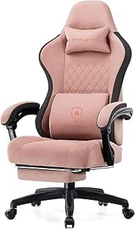 GTPLAYER Gaming Chair, Computer Office Chair with Pocket Spring Cushion, Linkage Armrests and Footrest, High Back Ergonomic Computer Chair with Lumbar Support Task Chair with Footrest